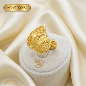 Women's Heart Shape Cluster Rings 2026 Cute Design Luxury 24K Gold Plated Adjustable Brass Filigree Ring Multi-Occasion - Product Image 1
