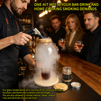 Couvercle dôme en verre fumé pour infuseur, kit d'infusion fumée pour aliments et whisky, accessoires pour bar à domicile et bar de fête
