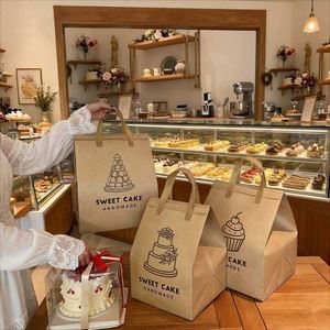 Custom Printed Logo Kraft Paper Cooler Cooling Takeaway Packaging Bag Coffee Insulated Thermal Bag Delivery Bag for Keep Warm - Product Image 2