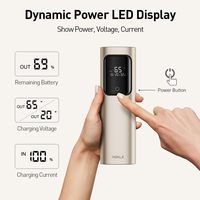 IWALK 20000mAh Batterie externe à très grande capacité 65W Super Fast Charging pour ordinateur portable avec câble intégré et affichage dynamique LED
