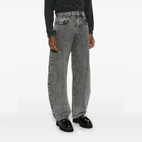Pantalon en denim personnalisé pour femmes Jeans baggy foncé Gary pour femmes Streetwear élégant respirant taille ample Sexy Curvy Casual