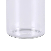 Fournisseur OEM RUIPACK OEM RTS Vente en gros Offre Spéciale mini flacon d'échantillon en verre transparent de 20ml avec couvercle noir en plastique à vis