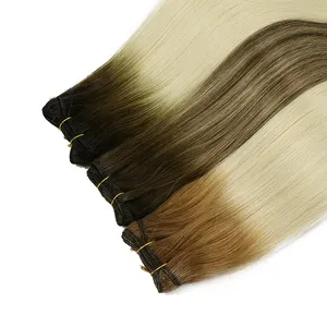 Extensiones de Cabello brasileño sin procesar, un solo donador, ombré