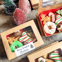 Emballage de boîte en papier Unique, 10 pièces, pour la salade, le dessert et les bonbons, boîte à biscuits biodégradables, kraft