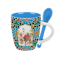 Ensemble de tasses à thé marocaines en céramique avec infuseur, coffret cadeau, OEM, ODM, vente en gros, souvenir, cadeau, vente au détail, en vrac, fournisseur d'usine, personnalisé