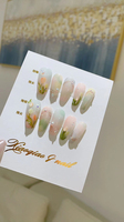 10 faux ongles en acrylique forme ballerine/cercueil, design personnalisé, application facile, vente en gros, les plus vendus, luxe