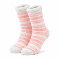 Chaussettes d'hiver chaudes et douillettes en peluche personnalisées pour femmes, avec motifs mignons, en polaire duveteuse, vente en gros OEM