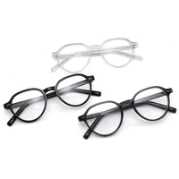 Lunettes rondes en acétate pour femmes MS 5001 Premium, branches simples, finition soignée, artisanat supérieur, chic et luxueux