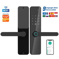 Enrique Cerradura de puerta inteligente para dormitorio Tuya Control Huella digital Pantalla táctil digital Teclado Código Aleación de aluminio WiFi Precio de fábrica
