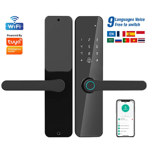 Enrique Slim Deurslot Voor Slaapkamer Tuya Controle Vingerafdruk Digitaal Touchscreen Toetsenbord Code Aluminium Wifi Fabriek Prijs - Product Image 1