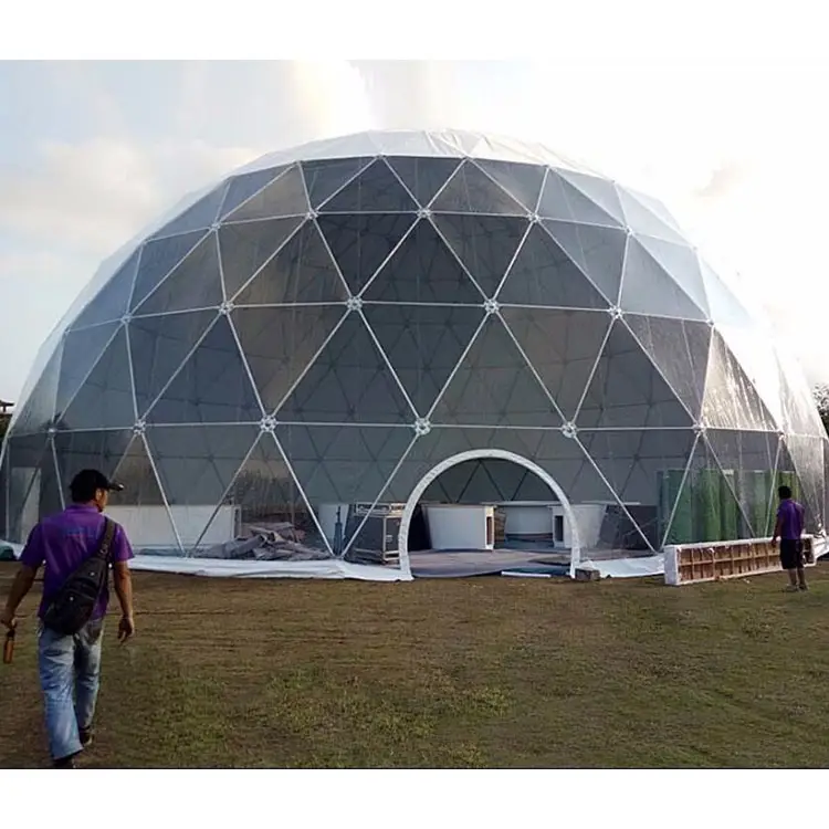 T-SUN 낮은 가격 30m 야외 박람회 돔 텐트 큰 상업 지오데식 돔 천막