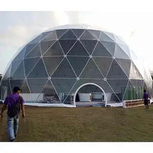 T-SUN Tenda Kubah Expo Luar Ruangan Harga Rendah 30M Tenda Kubah Geodesic Komersial Besar