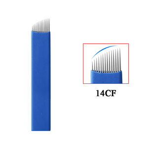 Aiguille de Microblading de couverture bleue de marque privée aiguille de tatouage de sourcil lame jetable maquillage Permanent stérilisé - Product Image 5