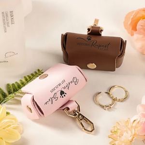 Boîte à bagues personnalisée pour collier de chien gravé sur mesure, pochette porte-bague en cuir pour animaux de compagnie, cadeaux tendance pour usage quotidien, Saint-Valentin - Product Image 6