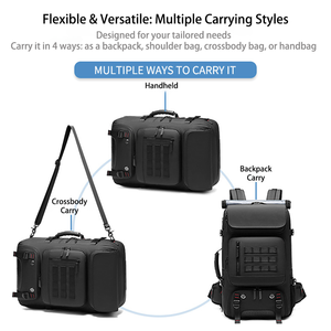 Sac à dos de voyage multifonctionnel pour ordinateur portable avec compartiment à chaussures, grande capacité, convertible, sac à dos de cabine avec sangles cachées - Product Image 5