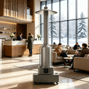 Chauffage radiant diesel portable avec minuterie 0-24h et interrupteur de basculement électronique 130-200 ㎡   Chauffage à l'huile à grande surface de chauffage - Product Image 2