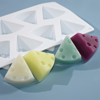 Moule en silicone en forme de fromage à 8 cavités, moule à cake pops en silicone antiadhésif pour la cuisine domestique