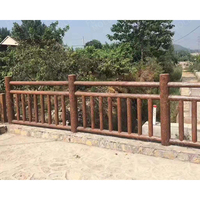 Futian Jardin Bois Ciment Garde-corps Moule Béton Clôture Moule Pour Jardin et Scène Spot Décoration Bois-imitation Clôture Moules