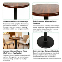 Table de bar ronde multifonctionnelle en métal pour restaurant commercial moderne, table à café, table à cocktail, table à manger