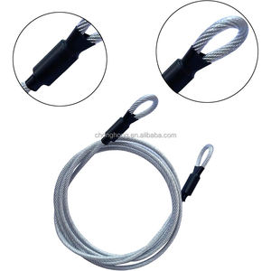 <span class=keywords><strong>Cable</strong></span> DE SEGURIDAD DE 4 pies, <span class=keywords><strong>Cable</strong></span> de seguridad con revestimiento de vinilo de acero trenzado, <span class=keywords><strong>Cable</strong></span> de seguridad para equipaje, <span class=keywords><strong>Cable</strong></span> Flexible de acero, cuerda de alambre de seguridad, doble bucle - Product Image 2