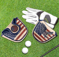 ASL GOLF Housses de putter de golf personnalisées en forme de mallet, en cuir PU avec logo brodé