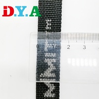 Sangle en polypropylène jacquard noire personnalisée de 16 mm pour ceinture de bagage
