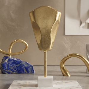 High Quality Decorative Sculptures Face Shape Aluminum Casted Sculpture Attractive <b>Table</b> Objects for Modern Decor - Product Image 1