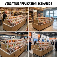 Présentoir à bonbons en acrylique sur mesure, distributeur de produits en vrac pour la vente au détail, certifié CE, fabricant, vente en gros, présentoir en acrylique pour supermarché