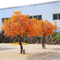 Érable artificiel et arbres artificiels en plastique, taille de vie, plantes ornementales et décoratives, automne