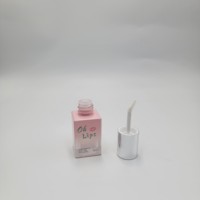 Flacon carré vide de 15 ml transparent pour brillant à lèvres avec applicateur, idéal pour huiles et teintes à lèvres – Contenant pour petites entreprises