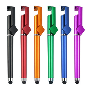 Promotional 2 in 1 multi-functional plastic phone holder gel pen with custom logo