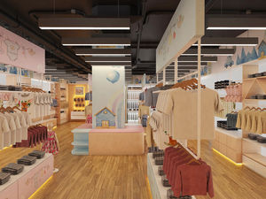 Diseño <span class=keywords><strong>de</strong></span> Interiores para Tiendas <span class=keywords><strong>de</strong></span> Ropa Infantil, Estilo Moderno, Minimalista, Nórdico, LED Ecológico, Colores Pastel Cálidos, Boutique Minorista, Centro Comercial - Product Image 6