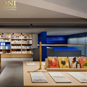 Estantería <span class=keywords><strong>Central</strong></span> de varios niveles Vitrina de madera Librería Muebles de biblioteca - Product Image 5