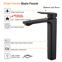 Nouveau design mitigeur de lavabo en acier inoxydable mitigeur mitigeur de lavabo d'eau chaude froide robinet de lavabo de salle de bain