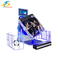 Parque de atracciones 360 Grados 2 Asientos VR Simulador Montaña rusa Máquina de juego de realidad virtual