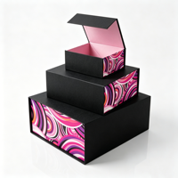 Boîte cadeau pliante avec logo imprimé personnalisé, boîte d'emballage en papier rigide pliable de qualité supérieure, gain de place, emballage plat pour vêtements