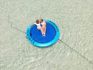 Hamac aquatique gonflable bleu de qualité, plateforme gonflable personnalisée pour le plaisir aquatique, PLATEFORME GONFLABLE - Product Image 6