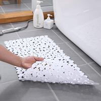 Tapis de salle de bain antidérapant en PVC écologique, fabriqué à la machine, moderne et solide - Tapis rectangulaire pour douche et baignoire