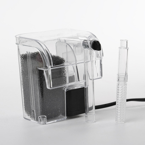 Filtro a cascata a parete in plastica per acquari 5W pompa di ossigeno esterna con cotone per piccoli serbatoi di tartaruga - Product Image 1