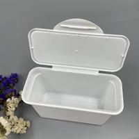 Boîte de rangement en plastique rectangulaire PP, couleur blanche, vide, pour lessive, capsules de savon, conteneur de rangement