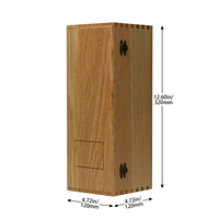 Holz-Weinbox mit Lasergravur-Logo für Eine oder Zwei Flaschen Holz-Weingeschenkbox mit Maßgefertigtem Schaumstoffeinsatz für Wein- und Whisky-Verpackung