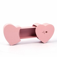 Boîte cadeau en carton ondulé en forme de cœur rose, rouge, noir, blanc, 2 mm, gaufrée, style tiroir, boîte d'amour, boîte de mariage, boîte pour la Saint-Valentin