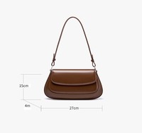 Sac à bandoulière polyvalent en cuir véritable pour femme, nouvelle collection, tendance, haut de gamme, style selle, à porter à l'épaule ou sous le bras