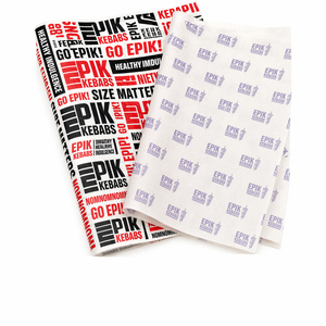 Feuilles de <span class=keywords><strong>papier</strong></span> ciré personnalisées avec logo imprimé, revêtement PE, <span class=keywords><strong>pour</strong></span> emballage alimentaire (viandes, hamburgers, frites, sandwichs), <span class=keywords><strong>papier</strong></span> sulfurisé, <span class=keywords><strong>papier</strong></span> ciré - Product Image 2