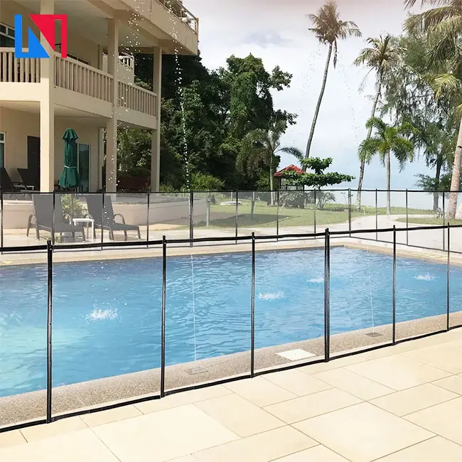 4x12 FT Removable Black Protective Mesh Netting with Black Frames Pool Fences for Inground and Above Ground Pool
