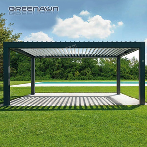 Pérgola de Madera <span class=keywords><strong>para</strong></span> Jardín, Personalizada, <span class=keywords><strong>para</strong></span> Exteriores, 3x3m, Tipo Veranda, Greenawn, con <span class=keywords><strong>Lona</strong></span> - Product Image 5