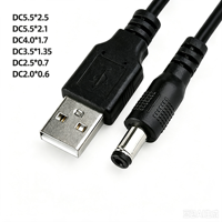 Cable de Alimentación USB-A Macho a DC Hembra para Ventilador Pequeño y Carga de Monitor LED