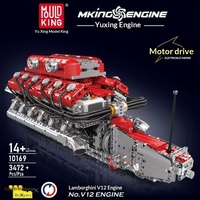 Kit mécanique de modèle de moteur de voiture, ensemble de blocs de construction en plastique ABS, jouet de construction unisexe, à partir de 14 ans