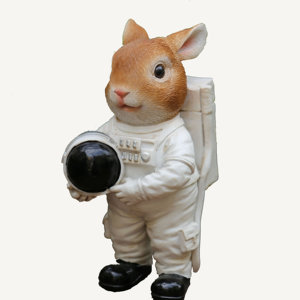 Statue de chat personnalisée 10*12*21cm/13*11*22cm, décoration en résine, ornements d'animaux astronautes, décoration de table pour la maison, le bureau, le salon - Product Image 1