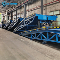Rampe de quai mobile hydraulique 10-12 tonnes, rampe de chantier à hauteur réglable pour le chargement et le déchargement de conteneurs, camions et chariots élévateurs, certifiée CE